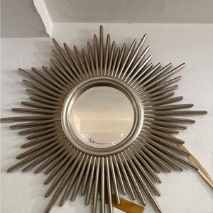 Sunburst Wall Mirror in Silver